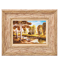 AMB-03/38 Картина «Красота природы» (с янтарной крошкой) H-32см