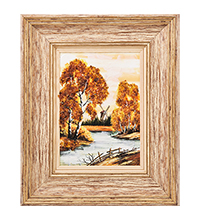 AMB-03/41 Картина «Красота природы» (с янтарной крошкой) H-32см