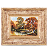 AMB-03/44 Картина «Красота природы» (с янтарной крошкой) H-32см