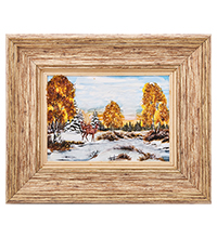 AMB-03/47 Картина «Красота природы» (с янтарной крошкой) H-32см