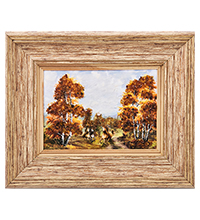 AMB-03/48 Картина «Красота природы» (с янтарной крошкой) H-32см