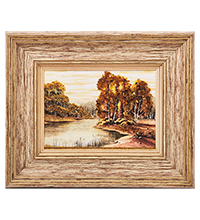 AMB-03/49 Картина «Красота природы» (с янтарной крошкой) H-32см