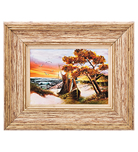 AMB-03/52 Картина «Красота природы» (с янтарной крошкой) H-32см