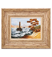 AMB-03/58 Картина «Красота природы» (с янтарной крошкой) H-32см