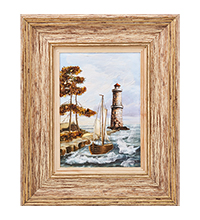 AMB-03/59 Картина «Красота природы» (с янтарной крошкой) H-32см