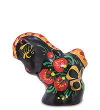 ГЛ- 959 Фигурка «Лошадка» хохлома (Гжельский фарфор)