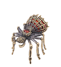 AM-4205 Фигурка «Паук Невеста» (латунь, янтарь)