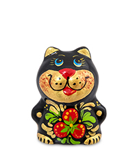 ГЛ- 977 Фигурка «Кот» хохлома (Гжельский фарфор)