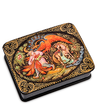 ШК-19/ 4-N Шкатулка в технике декупаж «Жар-птица» (10х8х3,5)