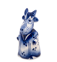 ГЛ- 983 Фигурка «Коза» (Гжельский фарфор)