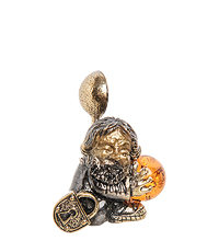 AM- 270 Фигурка «Домовой» (латунь, янтарь)