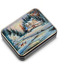 ШК-55/ 22 Шкатулка «Зимний пейзаж» Белова