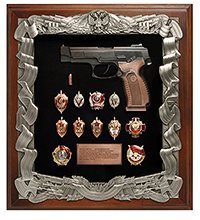 ПК-187 Ключница «Пистолет Ярыгина со знаками ФСБ» 40х44
