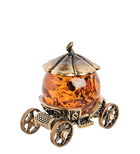AM-1480 Фигурка «Карета» (латунь, янтарь)