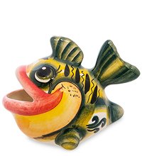 ГЛ-443 Фигурка «Рыба» бол. цв.(Гжельский фарфор)