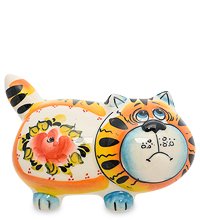 ГЛ- 453 Фигурка «Котяра» цв. ср. (Гжельский фарфор)