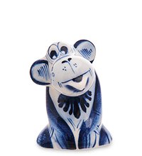 ГЛ- 743 Фигурка «Обезьяна» (Гжельский фарфор)