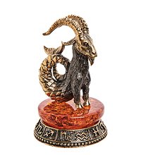 AM-2741 Фигурка «Знак зодиака-Козерог» (латунь, янтарь)