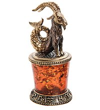 AM-2772 Фигурка «Знак зодиака-Козерог» (латунь, янтарь)