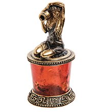 AM-2777 Фигурка «Знак зодиака-Водолей» (латунь, янтарь)