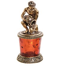 AM-2778 Фигурка «Знак зодиака-Водолей» (латунь, янтарь)