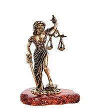 AM-2782 Фигурка «Фемида» (латунь, янтарь)