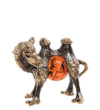 AM-2818 Фигурка «Верблюд» (латунь, янтарь)