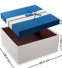 WF-36/3-A Коробка «Прямоугольник» цв.бел./син.