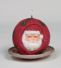273535 Свеча на блюдце Дед-Мороз