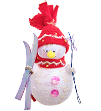 НФ-780/1 Фигурка «Снеговик с лыжами» ёлочное украшение