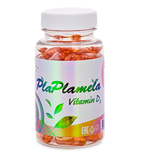 MED-77/01 «PlaPlamela» Витамин D3 на основе растительного сырья капсулы №90*500 мг