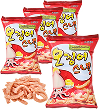 ER-145 Чипсы «Doshirak» со вкусом кальмара, 4шт х 50г, Корея