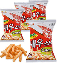 ER-158 Чипсы «Doshirak» со вкусом креветок, 4шт х 50г, Корея