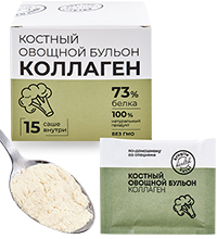 FLK-13/3 Костный бульон овощной 15 шт по 5 гр (саше)