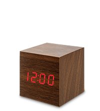 ЯЛ-07-01/ 1 Часы электронные мал. (коричневое дерево с красной подсветкой)