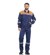 ЯЛ-02-142 Костюм куртка/полукомб., синий/оранжевый