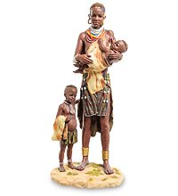 WS-728 Статуэтка «Африканка с детьми»
