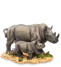 WS-771 Статуэтка «Носорог с детенышем»