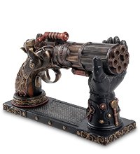 WS-284 Статуэтка в стиле Стимпанк «Револьвер» на подставке
