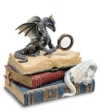 WS-844 Шкатулка «Дракон на книгах»
