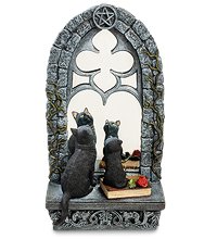 WS-885 Статуэтка «Кошка с котенком у зеркала»