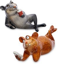 MN-232 Фигурка «Пара мышей - приятный отдых»