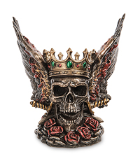 WS-1067 Статуэтка «Крылатый череп в короне»