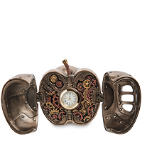 WS-1069 Часы настольные в стиле Стимпанк «Яблоко»
