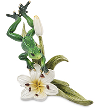 MN-363 Фигурка «Лягушка с цветком»